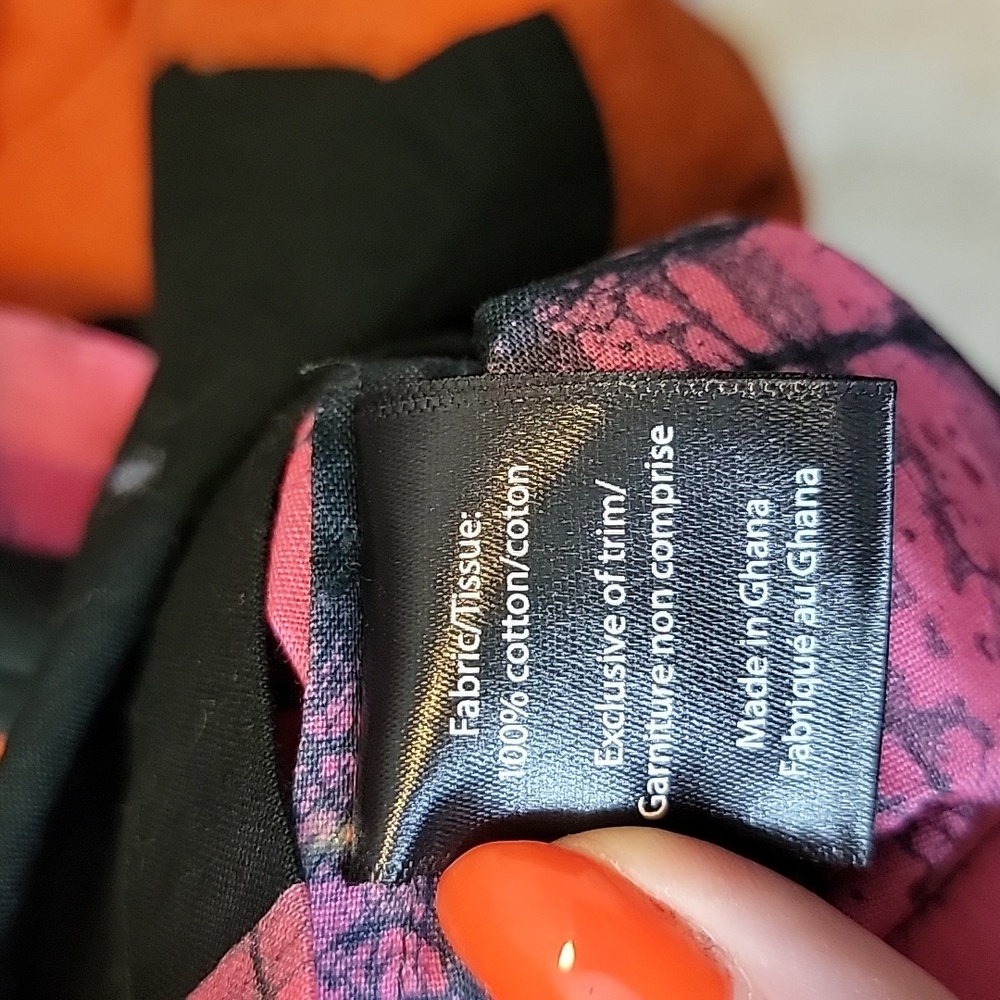 Osei Duro Drop Waist Carmine Print Dress Size XL - Picture 3 of 5